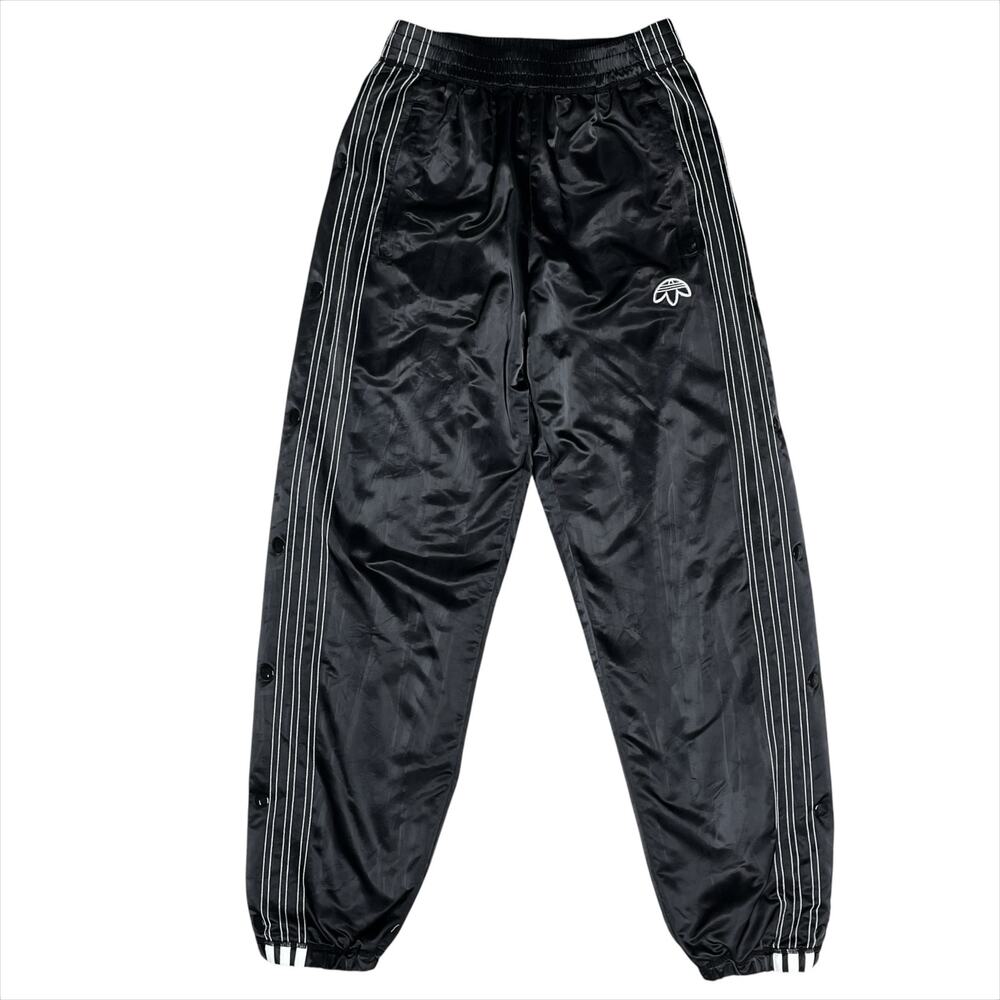 ADIDAS x Alexander Wang AW Adibreak Satin Side-Snap Track Pants Black Size XS